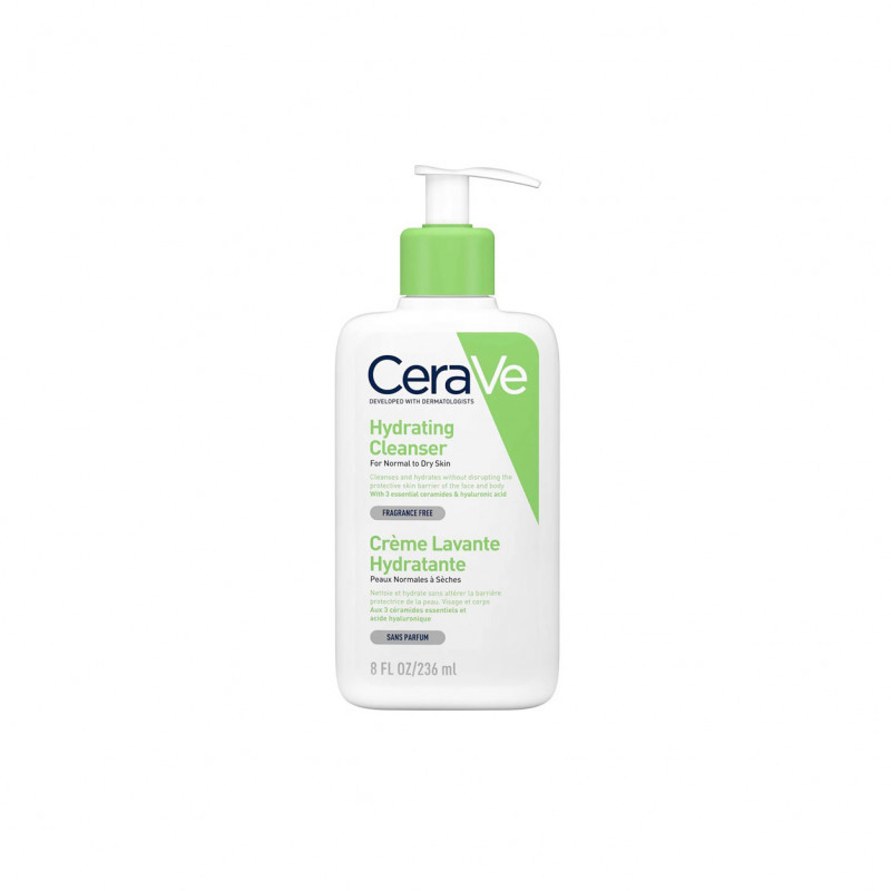 Cerave Hydrating Cream To Foam Cleanser For Normal To Dry Skin 236ml