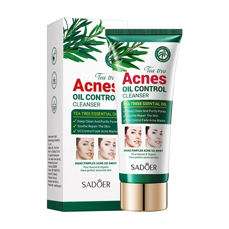 SADOER Tea Tee Pimple & Acnes Reduce Oil Control Cleanser- 100g Face Wash