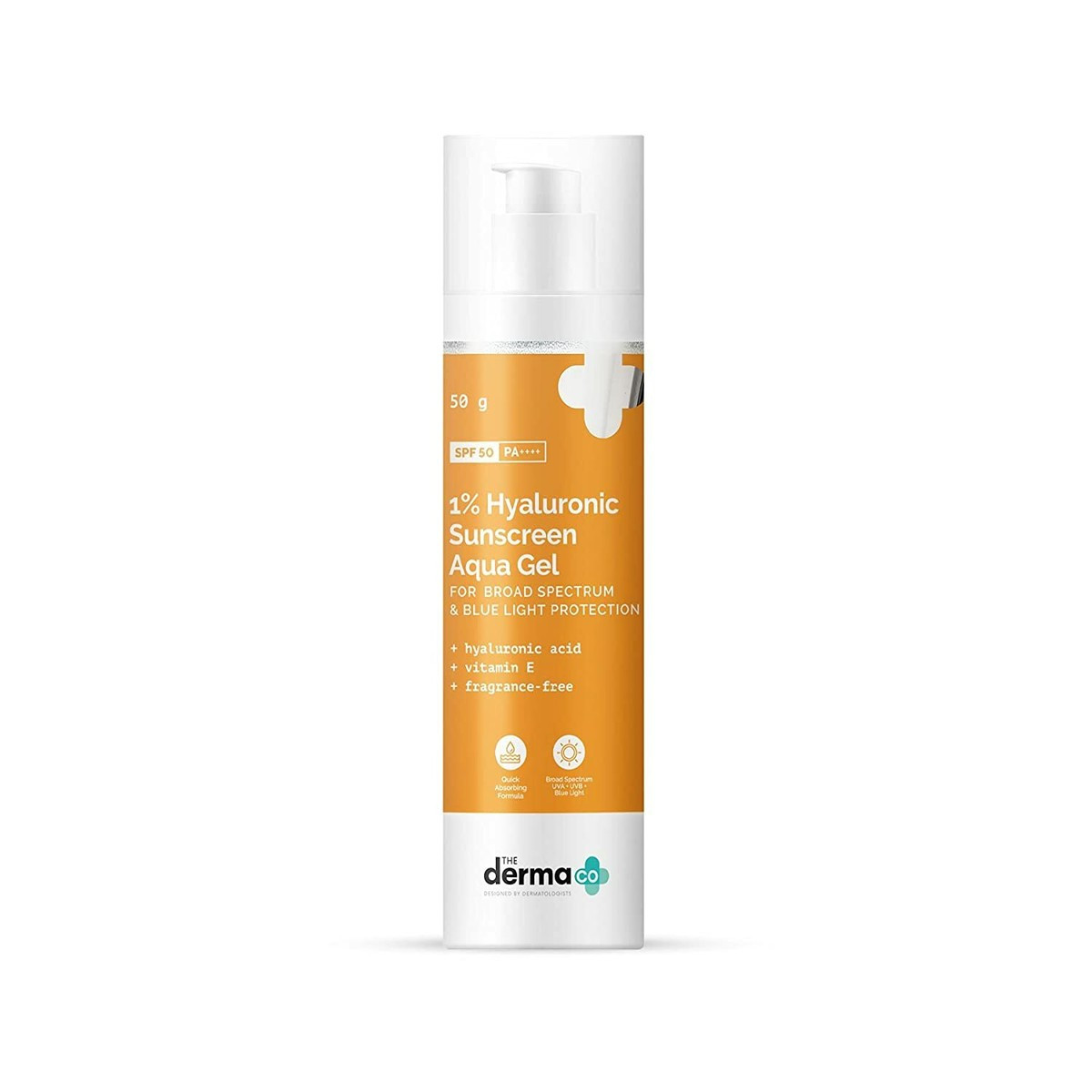 The Derma Co 1% Hyaluronic Sunscreen Aqua Ultra Light Gel w/ SPF 50 - 50g