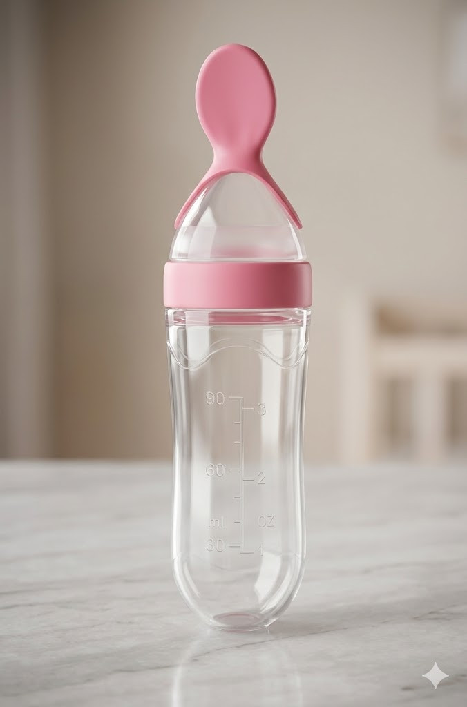 Silicone Baby Food Dispensing Spoon & Feeder